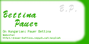 bettina pauer business card